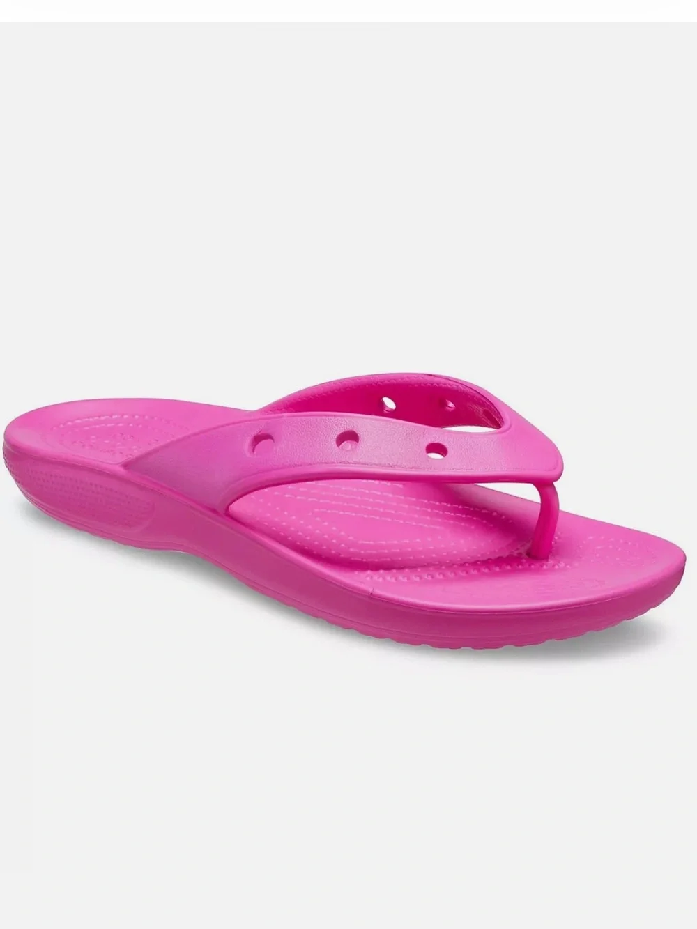 Bright Pink Crocs Classic Flip Flops